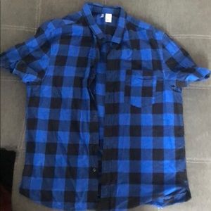 H&M short sleeve flannel size L